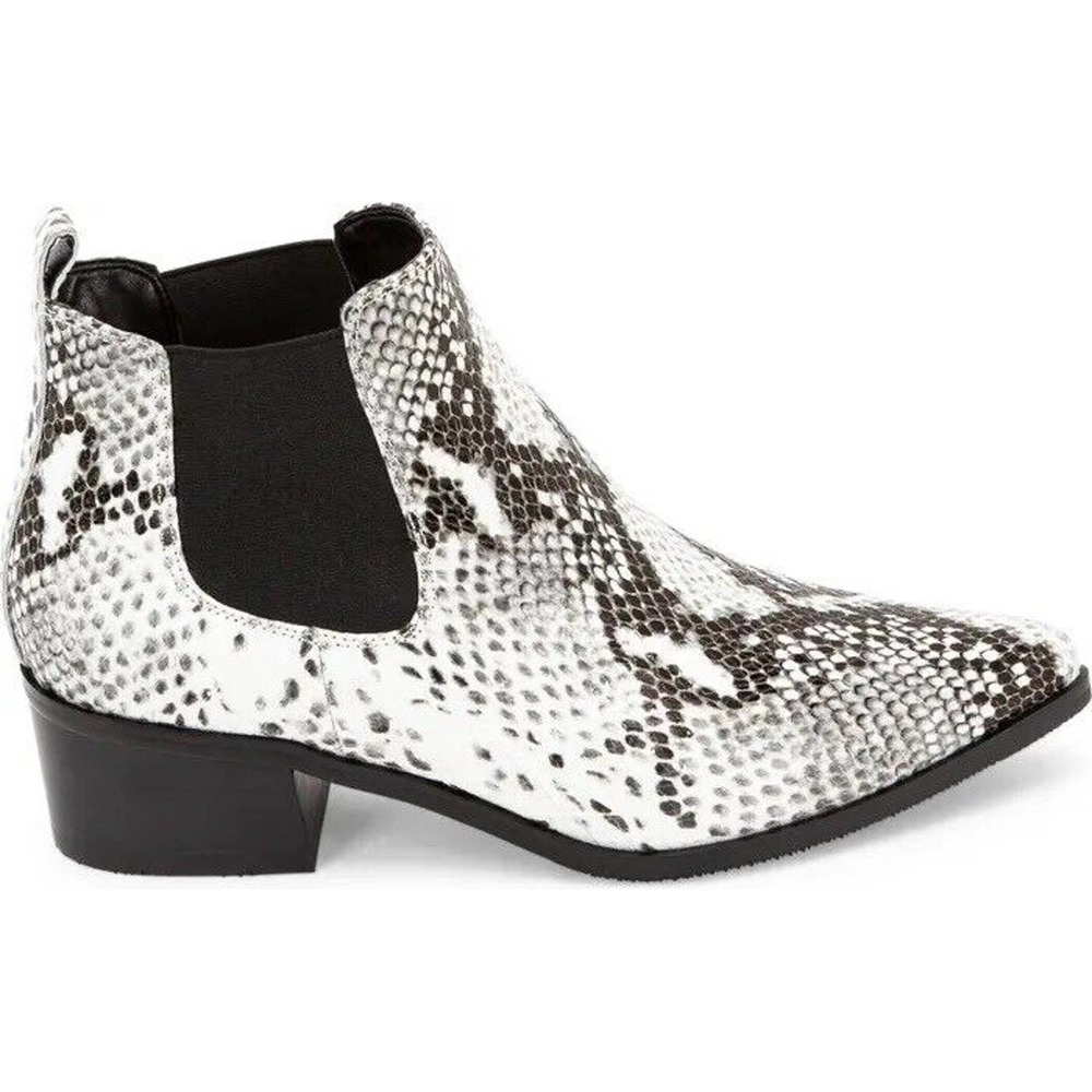 NEW Blondo Womens Emelia Chelsea Bootie 7.5M Waterproof Leather Snakeskin Print